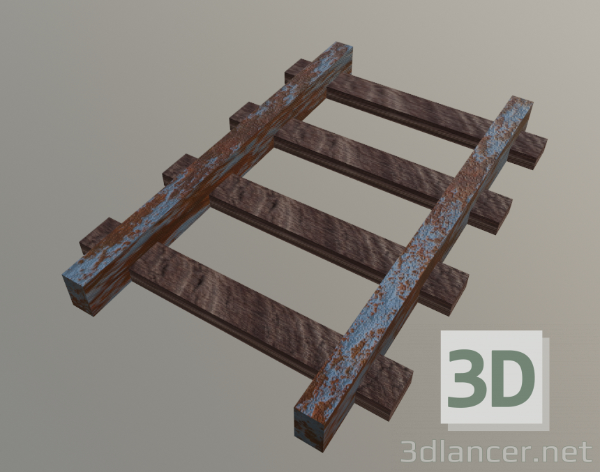 modèle 3D Rails - preview