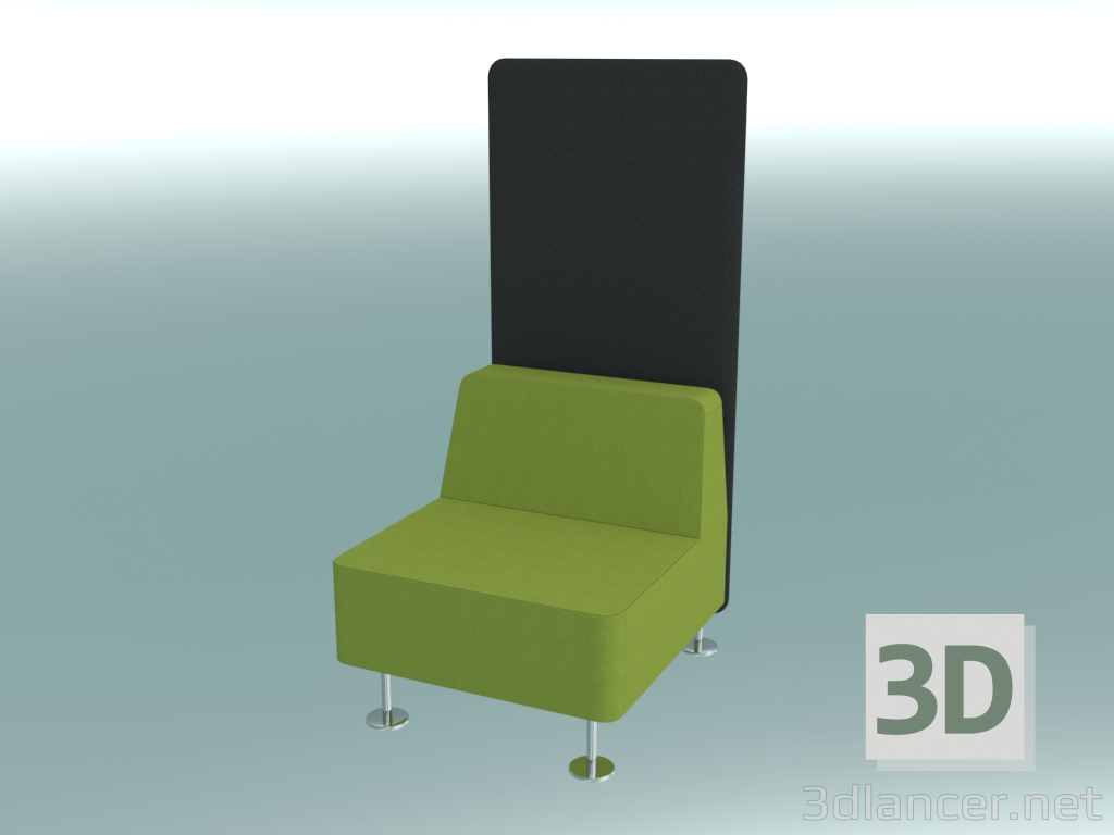3d model Armchair, connects to 1 partition (21) - preview