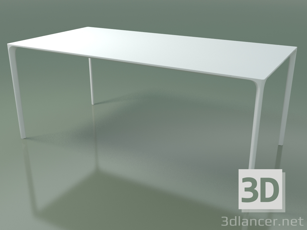 3D Modell Rechteckiger Tisch 0803 (H 74 - 90x180 cm, Laminat Fenix F01, V12) - Vorschau