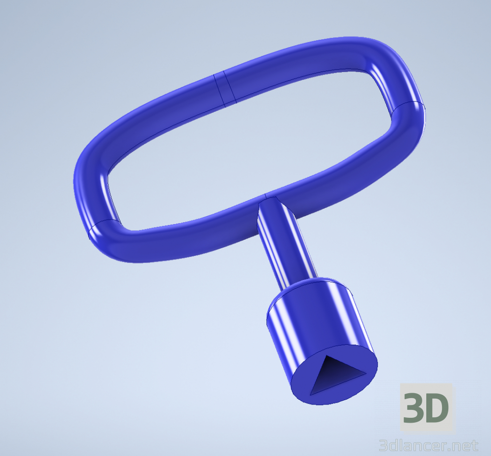 3D üçgen anahtar 9 mm modeli satın - render
