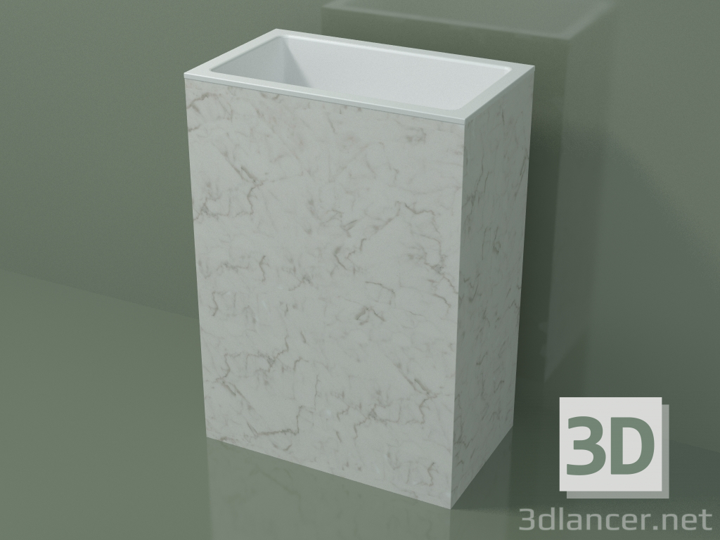 3D Modell Freistehendes Waschbecken (03R136101, Carrara M01, L 60, P 36, H 85 cm) - Vorschau