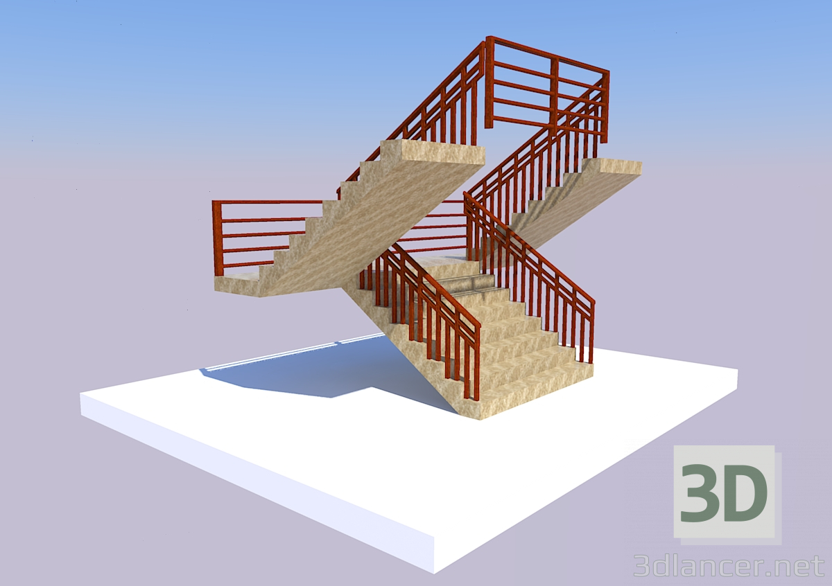 Modelo 3d Escadas - preview