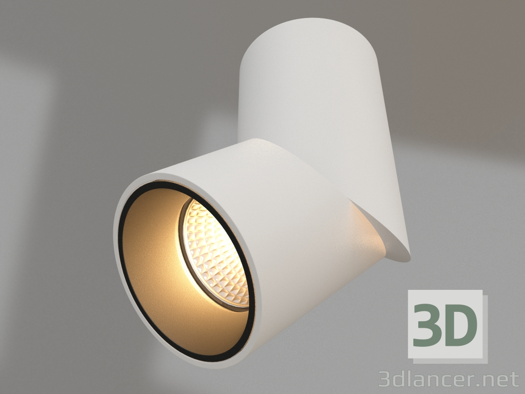 modello 3D Lampada SP-TWIST-SURFACE-R70-12W Bianco5000 (WH-BK, 30°) - anteprima