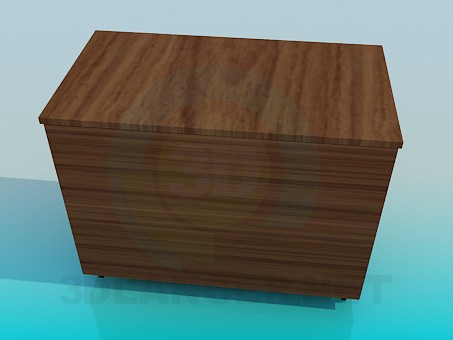 3d model Narrow with narrow chest of drawers - preview 3d model Narrow with narrow chest of drawers - preview