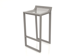 High stool with a low back (Quartz gray)