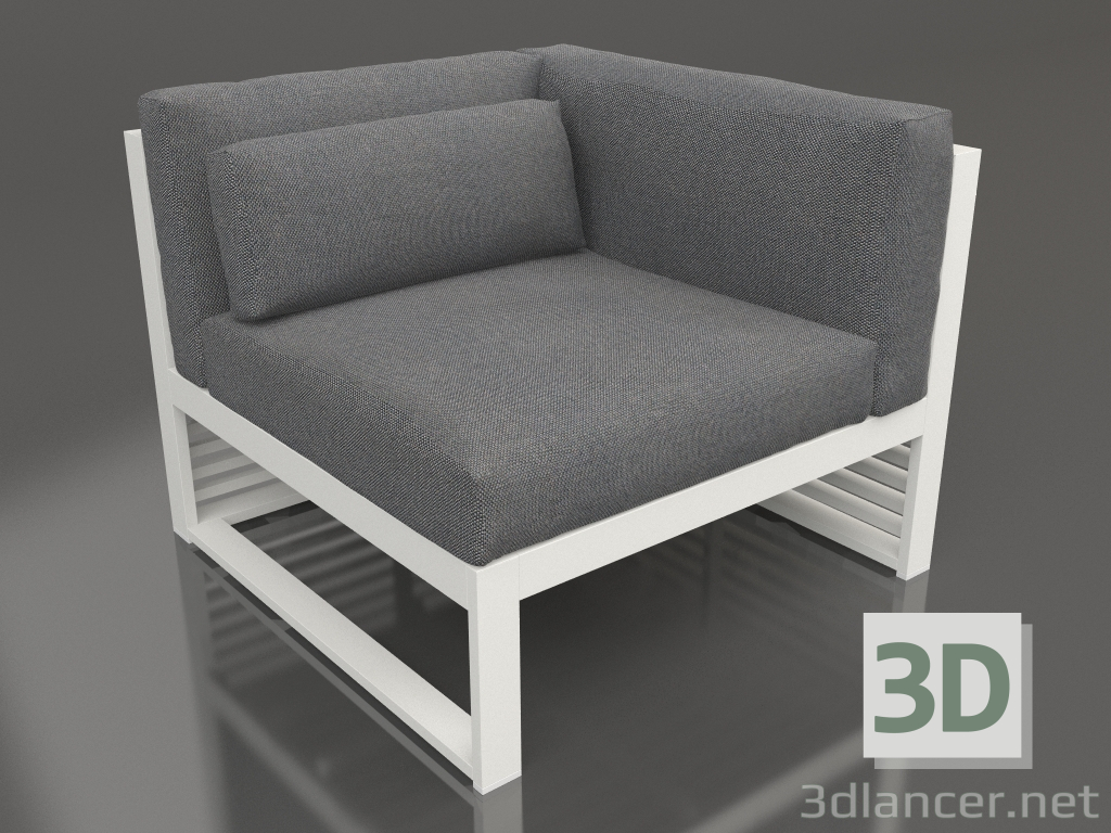modèle 3D Canapé modulable section 6 droite (Gris agate) - preview