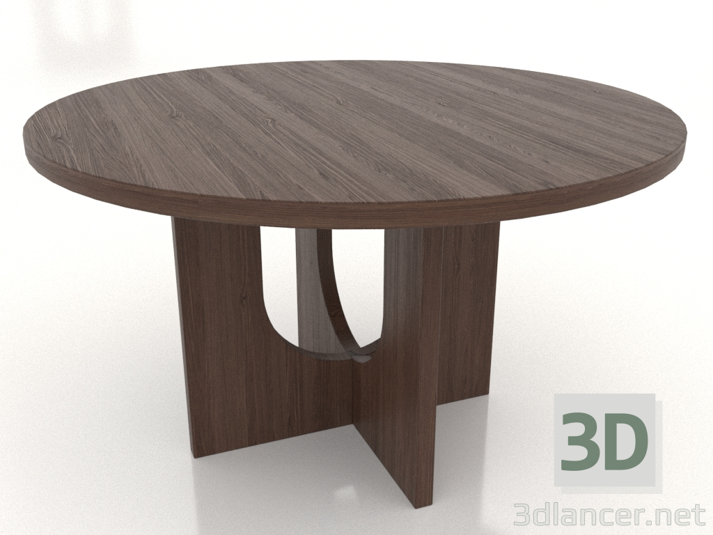 3D modeli Yemek masası YUVARLAK Ø 1300 mm (koyu ceviz) - önizleme