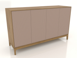 Mueble de TV FARGO con frontales fresados 1600x500x950 mm (beige, roble natural, opción 2)