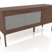 Modelo 3d Buffet com acabamento em folheado de nogueira (160x45x81,6 cm) - preview