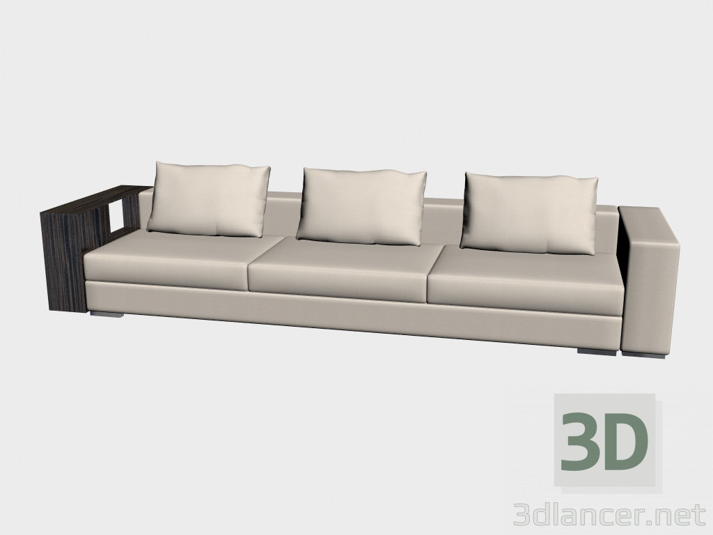 modello 3D Divano Infiniti (con ripiani 348h97) - anteprima