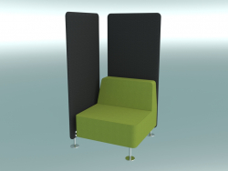 Armchair, connects to 2 partitions (22)
