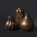modello 3D di Vasi in ceramica dorata DANTONE comprare - rendering