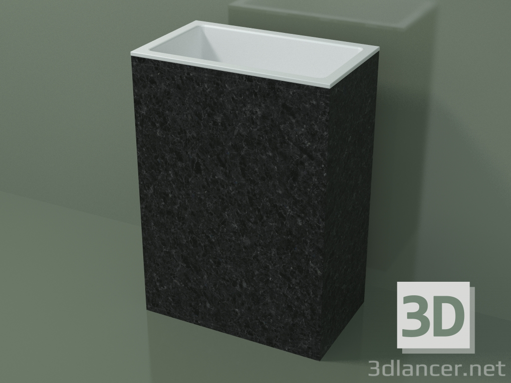 modello 3D Lavabo freestanding (03R136101, Nero Assoluto M03, L 60, P 36, H 85 cm) - anteprima