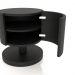 modèle 3D Table de nuit avec porte ouverte TM 08 (D=450x500, bois noir) - preview