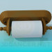 3d модель Туалетная бумага с держателем – превью