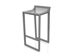 High stool with a low back (Anthracite)