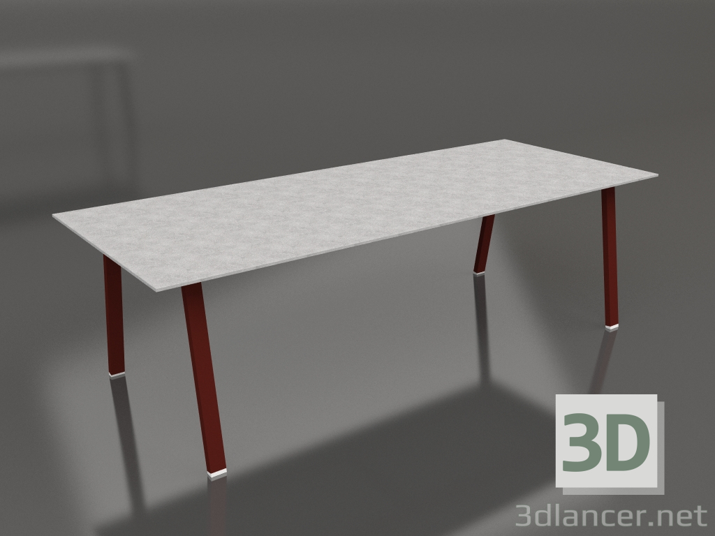 modello 3D Tavolo da pranzo 250 (Rosso vino, DEKTON) - anteprima