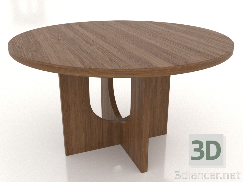 3D modeli Yemek masası YUVARLAK Ø 1300 mm (açık ceviz) - önizleme