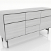 modello 3D Armadio 2 1600x500 mm (bianco RAL 9010) - anteprima