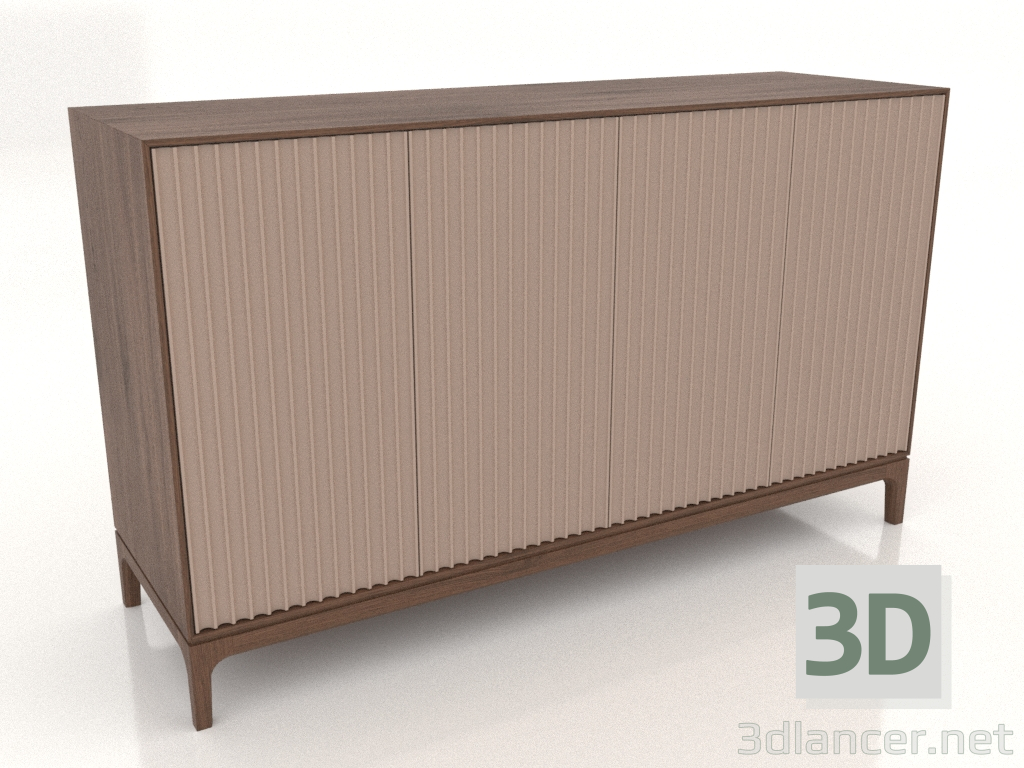 3d model Mueble de TV FARGO con frontales fresados 1600x500x950 mm (beige, roble tabaco, opción 2) - vista previa 3d model Mueble de TV FARGO con frontales fresados 1600x500x950 mm (beige, roble tabaco, opción 2) - vista previa