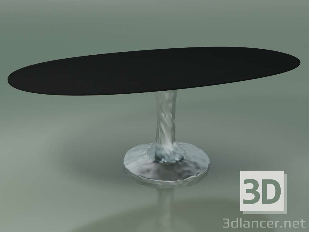 3d model Oval dining table (138, Black Lacquered) - preview