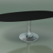 3D Modell Ovaler Esstisch (138, schwarz lackiert) - Vorschau