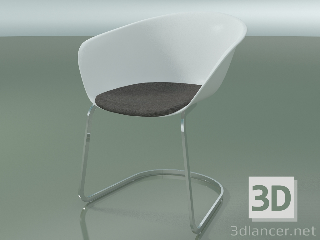 modello 3D Sedia 4224 (su console, con cuscino sedile, PP0001) - anteprima