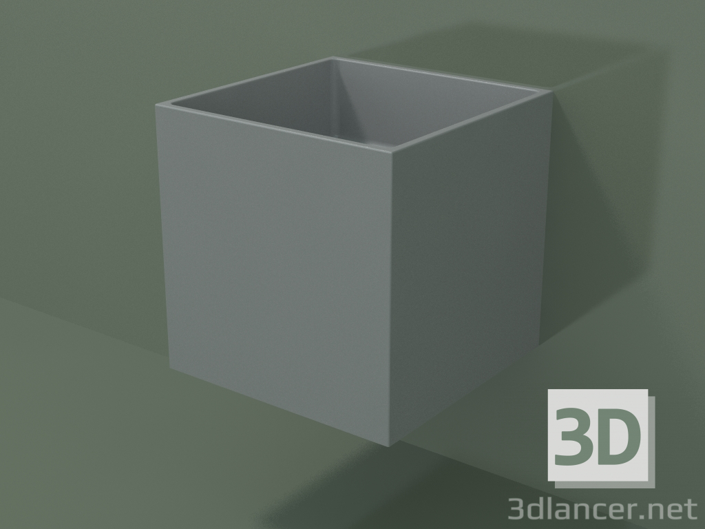 modèle 3D Lavabo suspendu (02UN12101, Silver Grey C35, L 36, P 36, H 36 cm) - preview