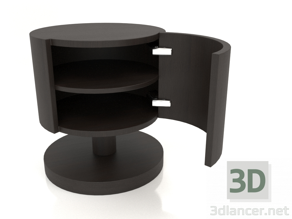 3 डी मॉडल खुले दरवाजे के साथ रात की मेज टीएम 08 (डी = 450x500, लकड़ी का भूरा अंधेरा) - पूर्वावलोकन