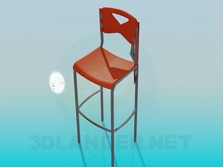 3d модель Высокий стул – превью 3d модель Высокий стул – превью