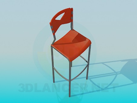 3d модель Высокий стул – превью 3d модель Высокий стул – превью