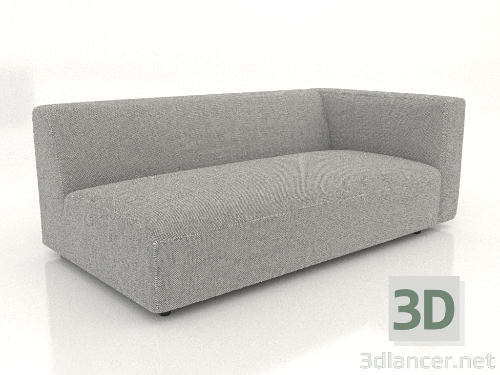 3d model Módulo de sofá para 2 personas (XL) 183x100 con reposabrazos a la derecha - vista previa