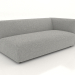 3d model Módulo de sofá para 2 personas (XL) 183x100 con reposabrazos a la derecha - vista previa