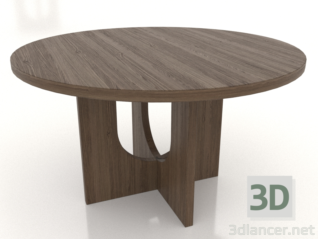 3d model Dining table ROUND Ø 1300 mm (lightened ash walnut) - preview