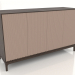 3d model Mueble de TV FARGO con frontales fresados 1600x500x950 mm (beige, roble oscuro, opción 2) - vista previa