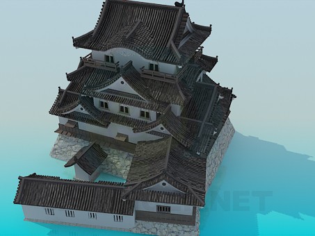 modello 3D Casa cinese - anteprima