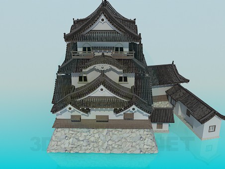 3d модель Китайский дом – превью 3d модель Китайский дом – превью