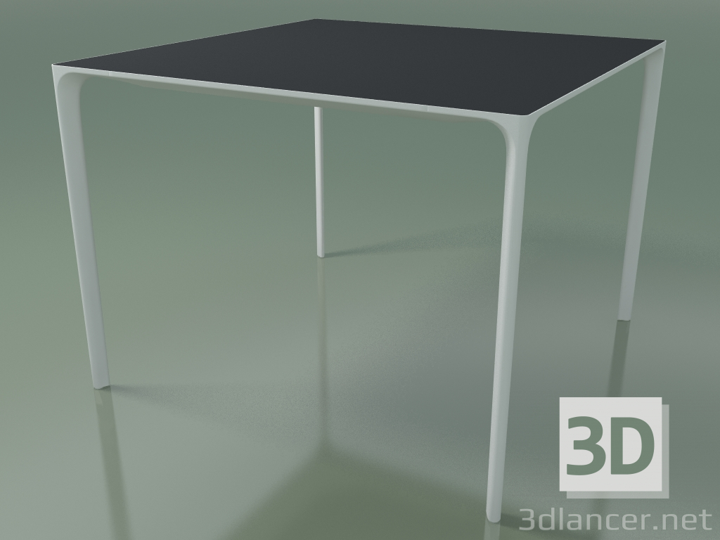 3D Modell Quadratischer Tisch 0804 (H 74 - 100 x 100 cm, Laminat Fenix F06, V12) - Vorschau