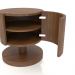 modèle 3D Table de nuit avec porte ouverte TM 08 (D=450x500, bois brun clair) - preview