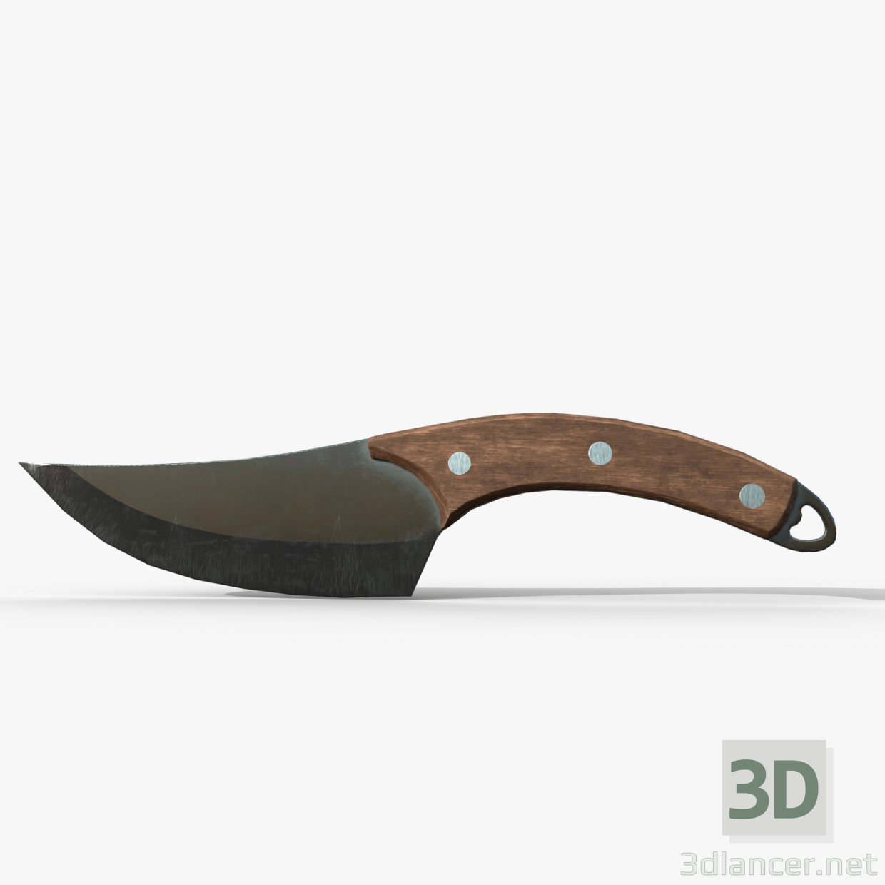 3d короткий нож модель купить - ракурс