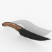 cuchillo corto 3D modelo Compro - render