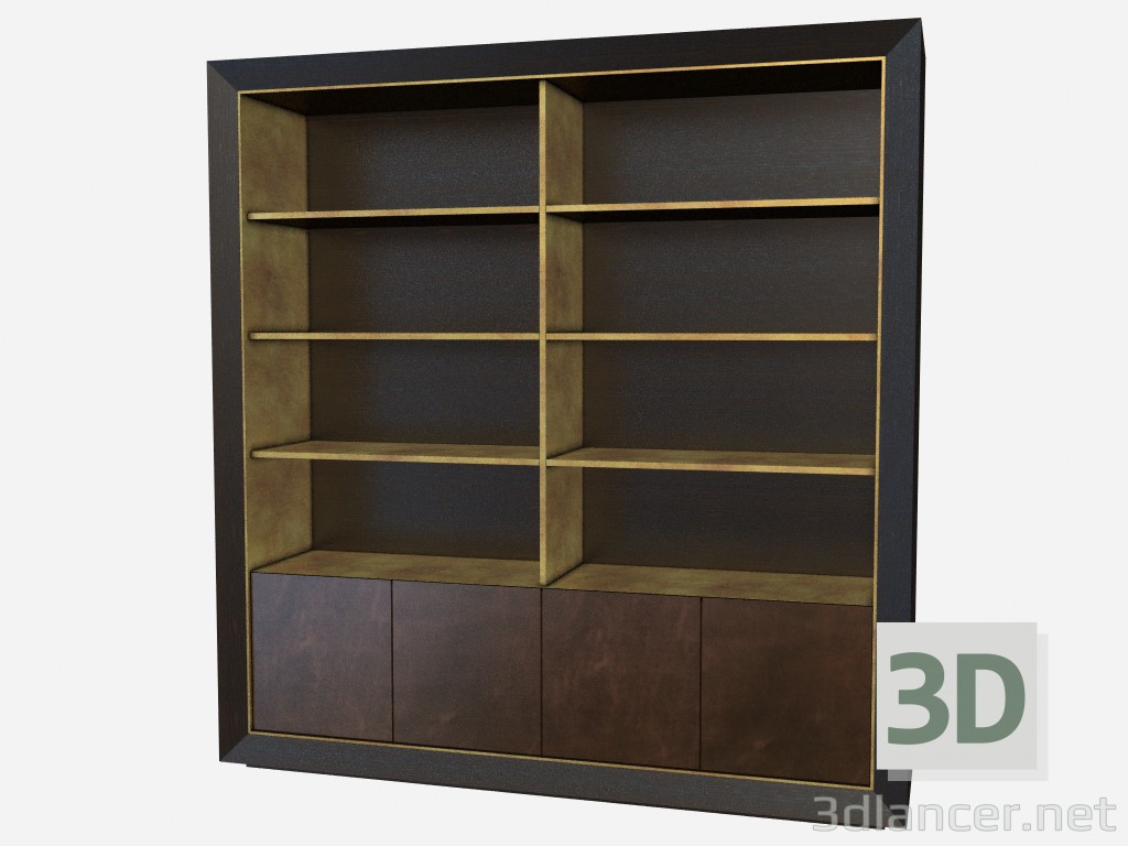 3D Modell Ein großer Holzschrank Don Giovanni Z03 - Vorschau