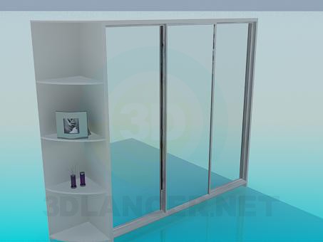 modelo 3D Armario de puerta corredera - escuchar modelo 3D Armario de puerta corredera - escuchar