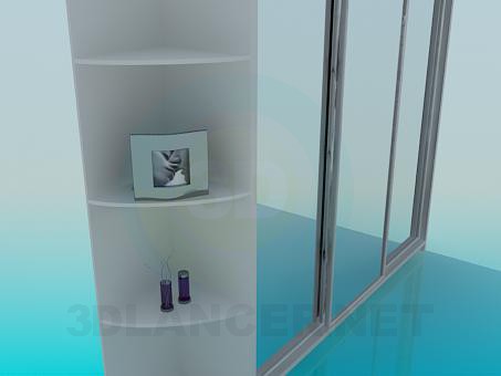 modelo 3D Armario de puerta corredera - escuchar modelo 3D Armario de puerta corredera - escuchar