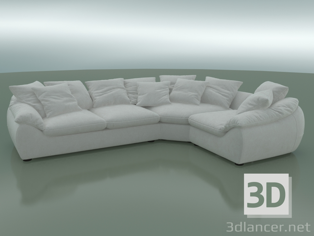modèle 3D Canapé d'angle Ilaria (3560 x 2670 x 710, 356IL-267-CR) - preview