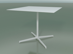 Table carrée 5551 (H 72,5 - 89x89 cm, Blanc, V12)