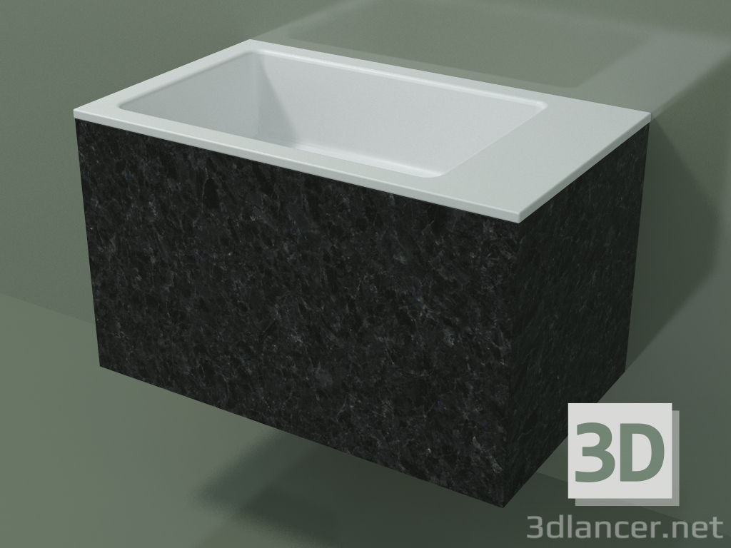 3d model Wall-mounted washbasin (02R132102, Nero Assoluto M03, L 60, P 36, H 36 cm) - preview