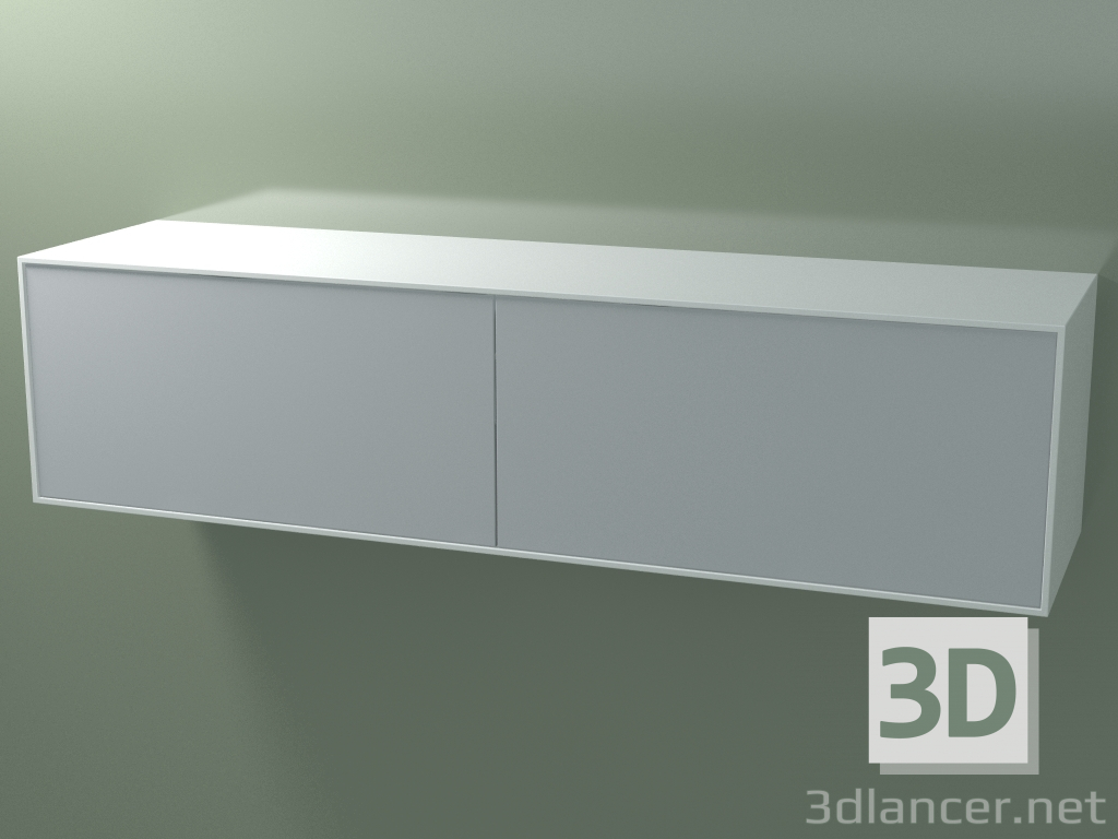 3D Modell Doppelbox (8AUGÂB03, Gletscherweiß C01, HPL P03, L 192, P 50, H 48 cm) - Vorschau