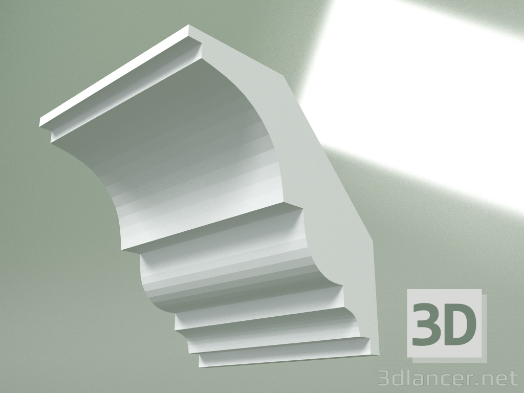 modello 3D Cornicione in gesso (zoccolo a soffitto) KT373 - anteprima