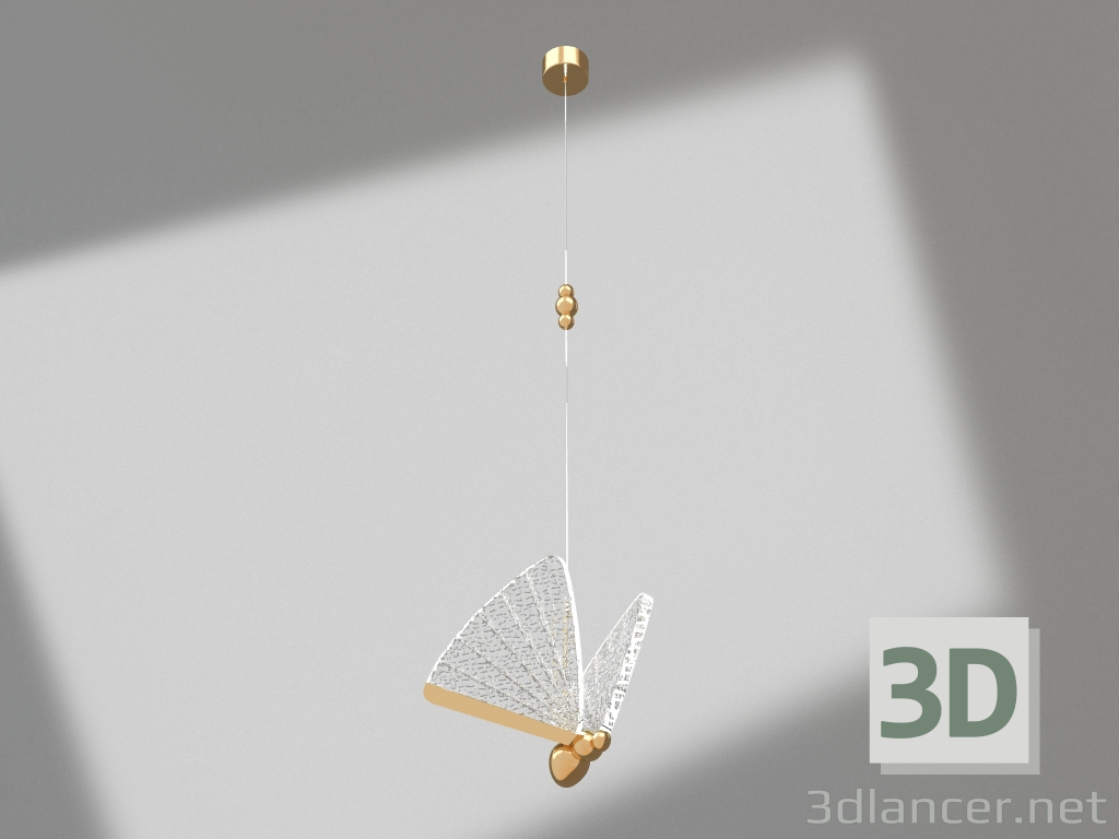 3D Modell Anhänger Schmetterling gold (08444-1B,33) - Vorschau